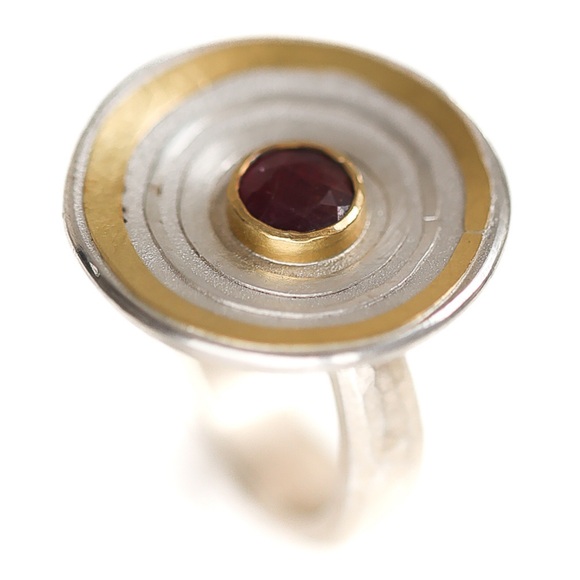 Ring Silver&22ct-Burmese Ruby