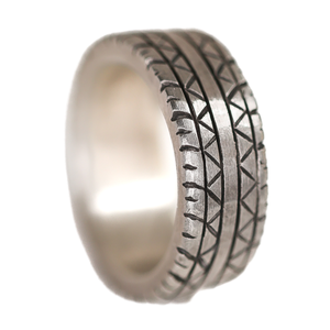 Mens Silver Ring-Car Tyre