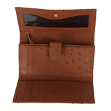 Ostrich Tripple Purse Ladies-Various Colours