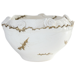 Bowl Urubamba-Gold & White