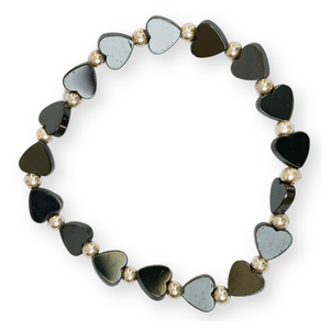 Onyx Hearts Bracelet