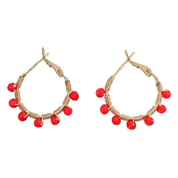 Retro Hoop Earrings-Available in 2 Colours