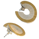 Disc Earrings-Silver & 22ct Gold Outer