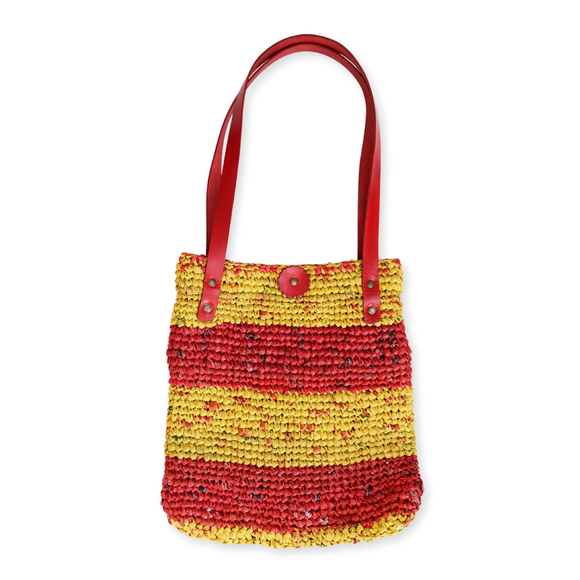 Shopping Bag-Yellow & Red