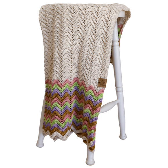 Organic Cotton Crochet Baby Blanket