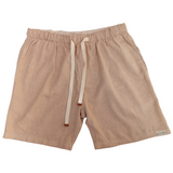 Linen Shorts-Solid Tan