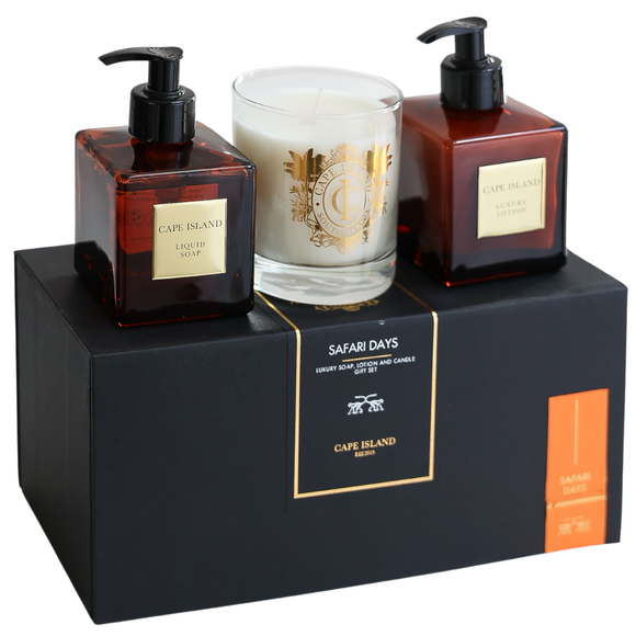 Gift Set 3-Candle 250ml with Soap & Lotion-200ml-Various Fragrances