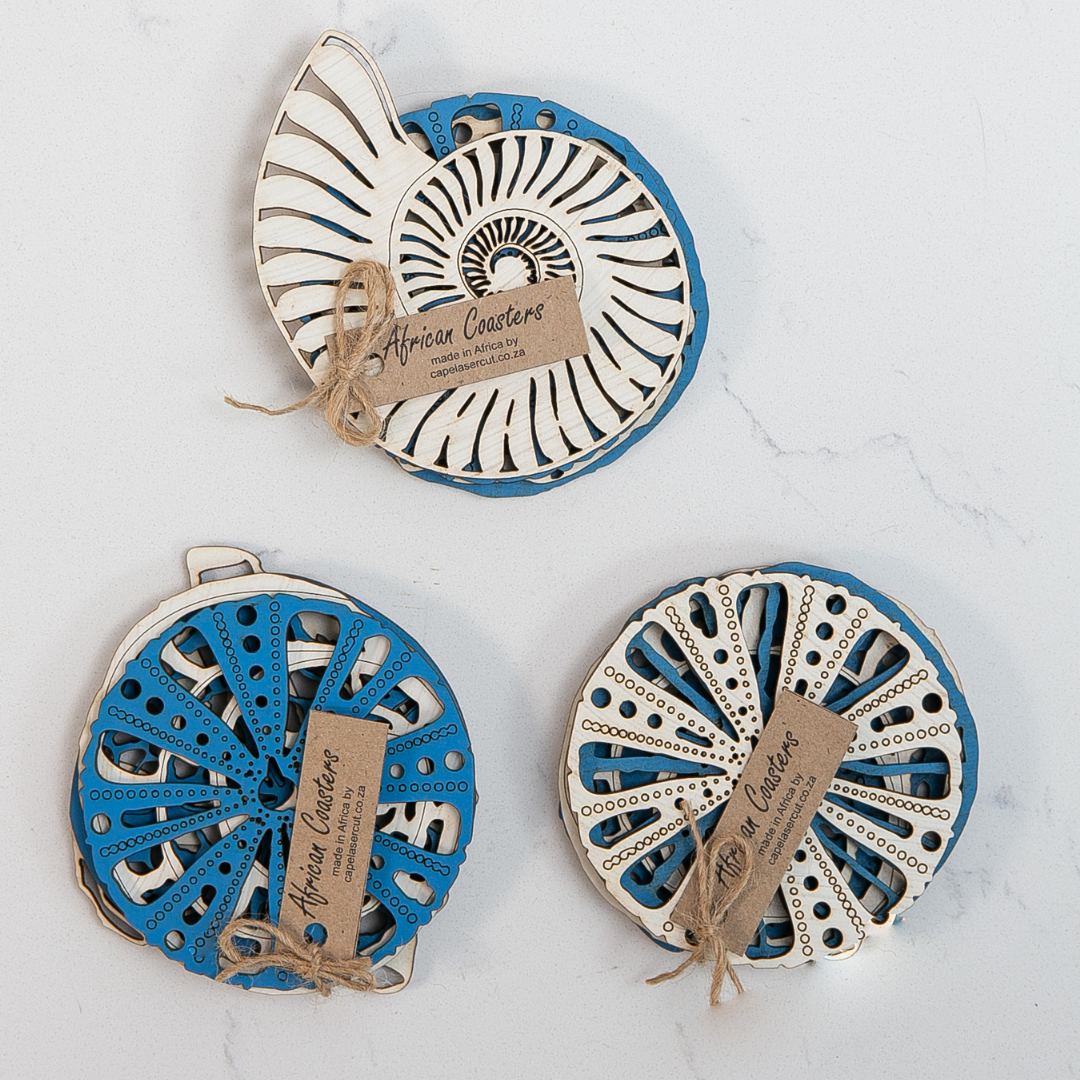 Coaster: Shell Collection-Set4 – THE COLLECTIVE - HOUT BAY