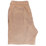 Linen Shorts-Solid Tan