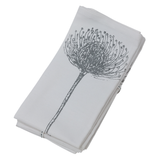 Napkins Set4-Grey on White-42X42cm-Various Designs