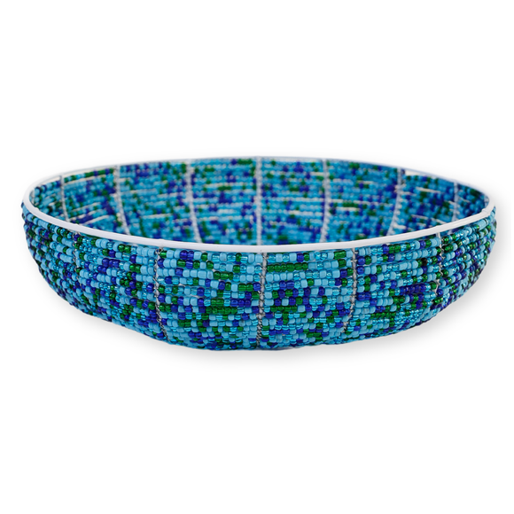 Beaded Wire Bowl-Round-Large