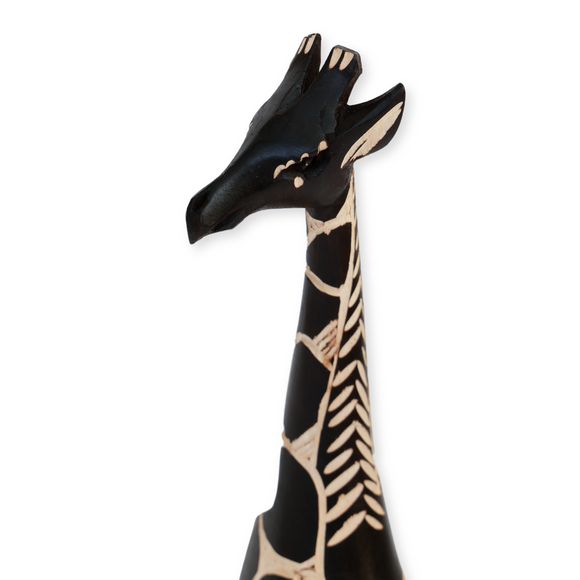 Wooden Giraffe Head