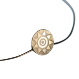 Sundisc Necklace Silver with 22CT Gold