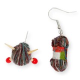 Wool Earrings-Various Colours