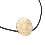 Sundisc Necklace Silver with 22CT Gold