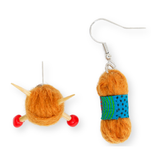 Wool Earrings-Various Colours