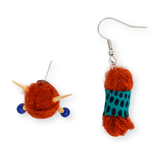 Wool Earrings-Various Colours