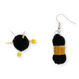 Wool Earrings-Various Colours