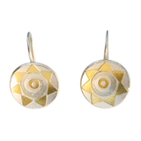 Sundisk Hanging Earrings-22Ct Gold
