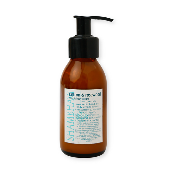 Hand & Body Cream-Saffron & Rosewood Pump-100ml