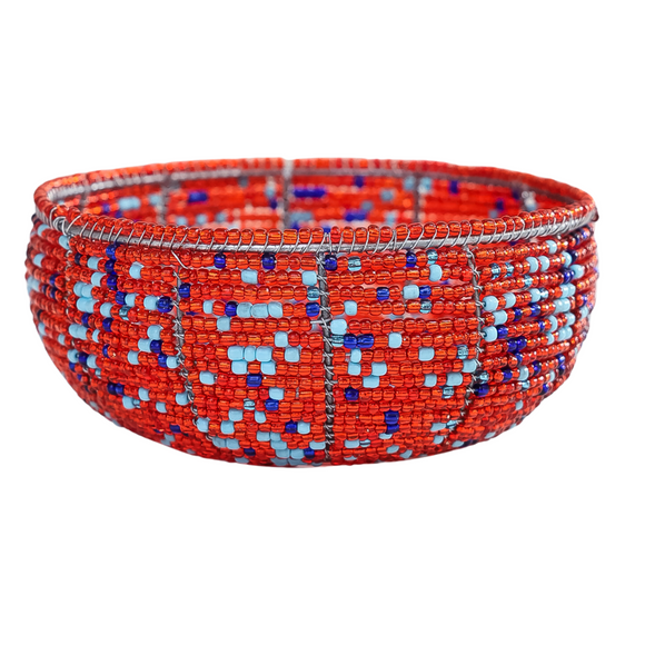 Beaded Wire Bowl-Round-Small-Subtle Colour Variations